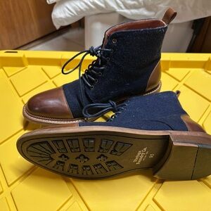 Men's Brown and Navy Boots